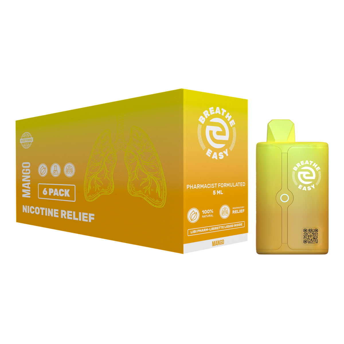Nicotine Relief - Mango Breathe Easy Nicotine Relief - Mango Breathe Easy